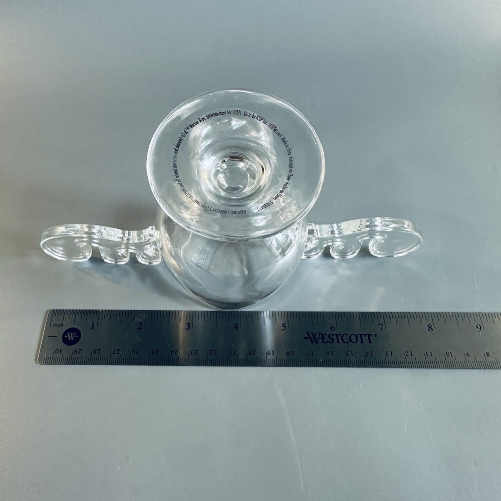 National Lampoon's Glass Moose Mug Christmas Vacation Moose Reindeer Head Clear - Picture 9 of 14